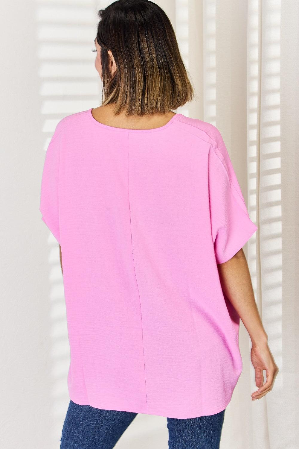 Zenana Texture Short Sleeve T-Shirt Carauana Store