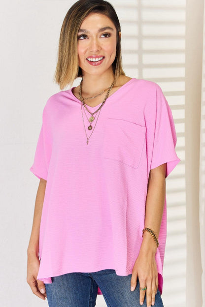 Zenana Texture Short Sleeve T-Shirt Carauana Store