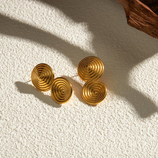 18K Gold-Plated Stainless Steel Earrings Carauana Store