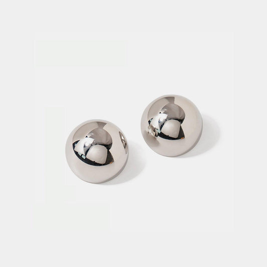 Hemispherical Stainless Steel Clip On Earrings Carauana Store