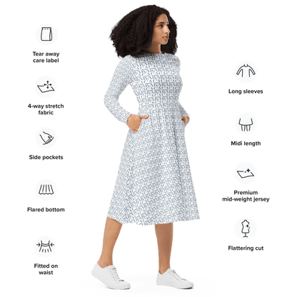 CARAUANA midi dress long sleeve