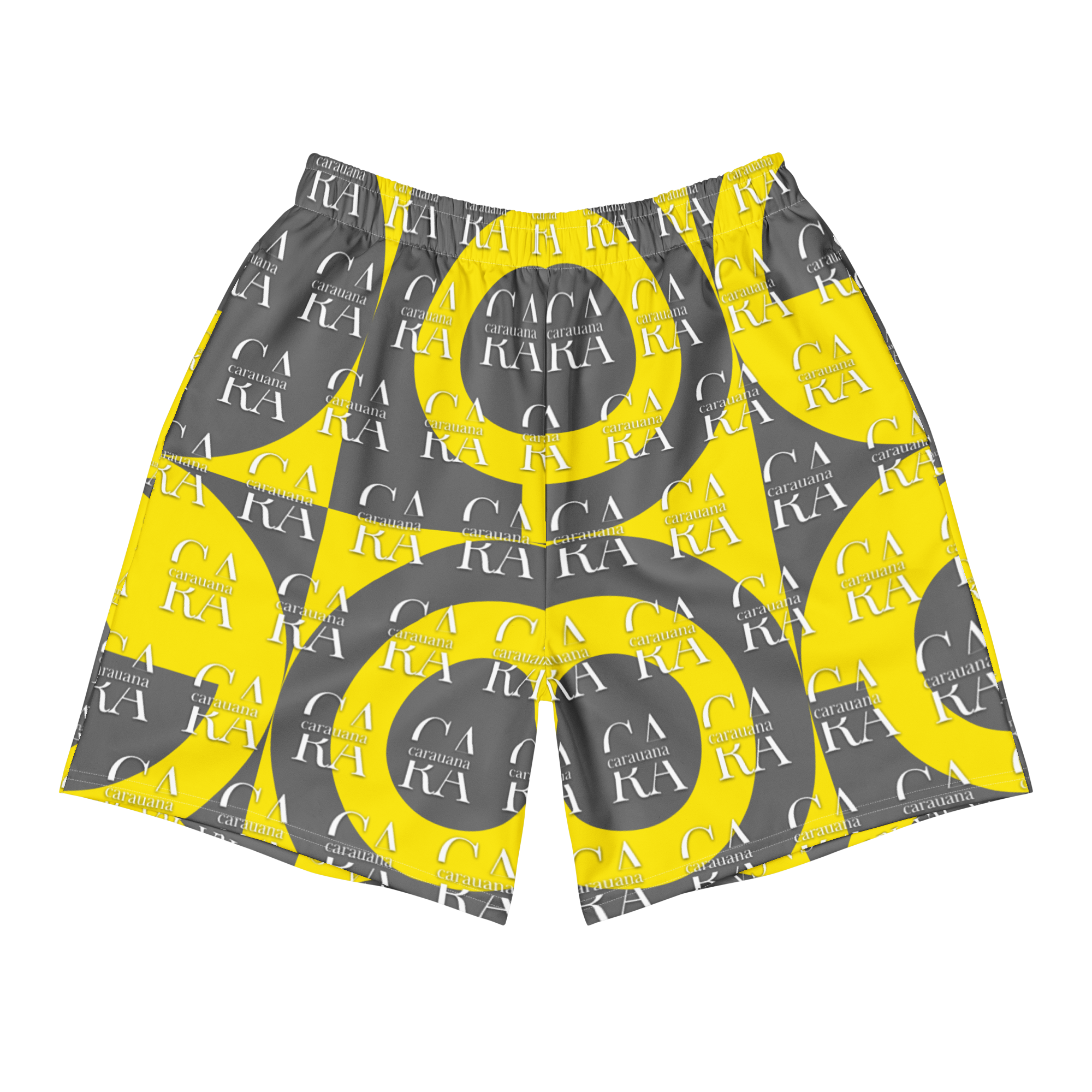 CaRaUaNa Athletic Shorts Unisex Yellow Carauana Store