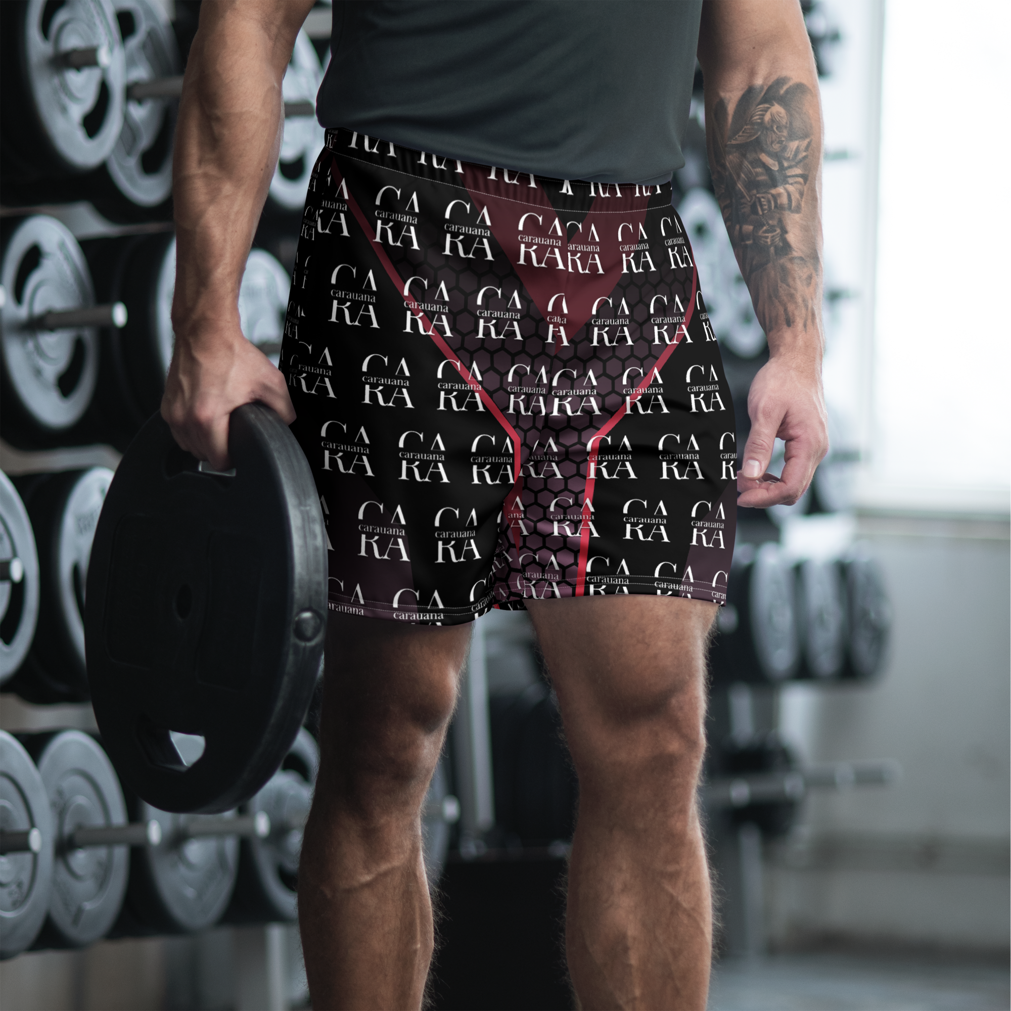 CaRaUaNa Athletic Shorts Unisex black PINK Carauana Store