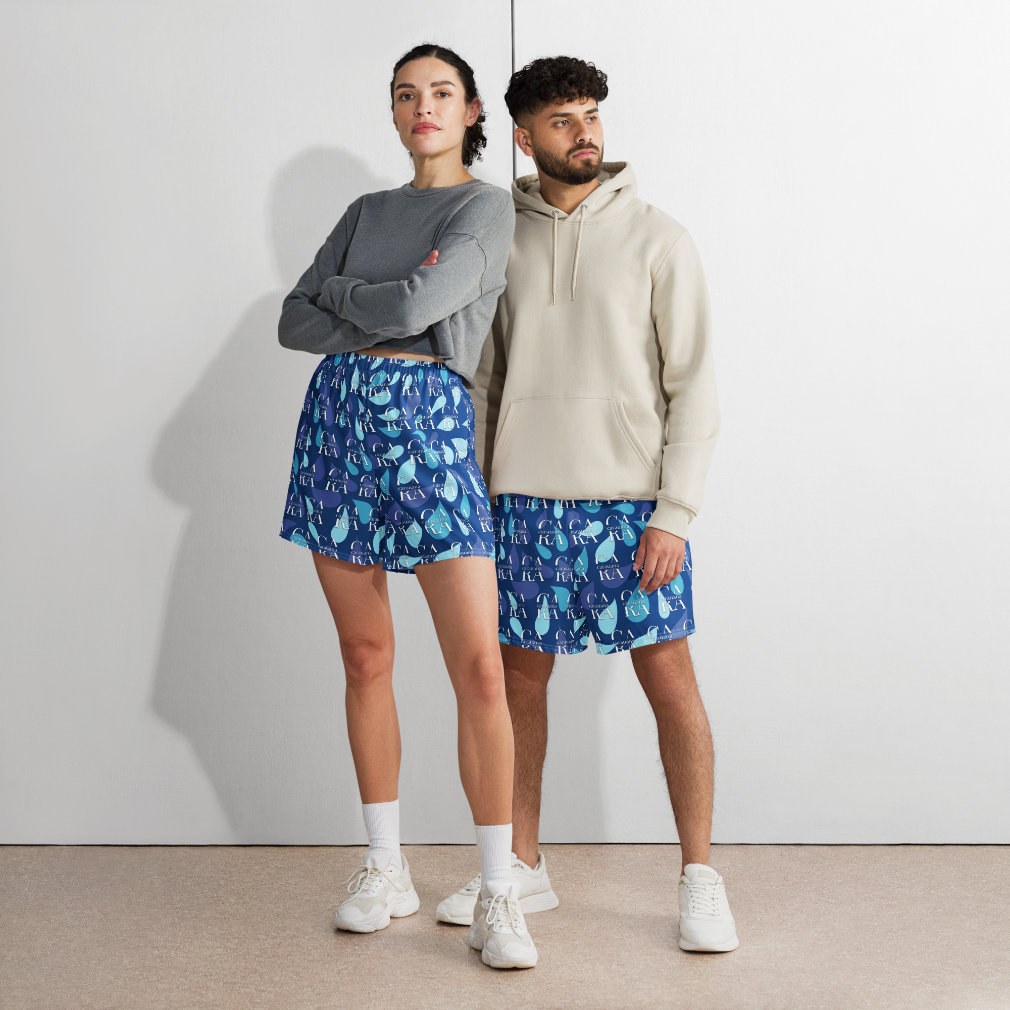 CaRaUaNa Athletic Shorts Unisex blue sky Carauana Store