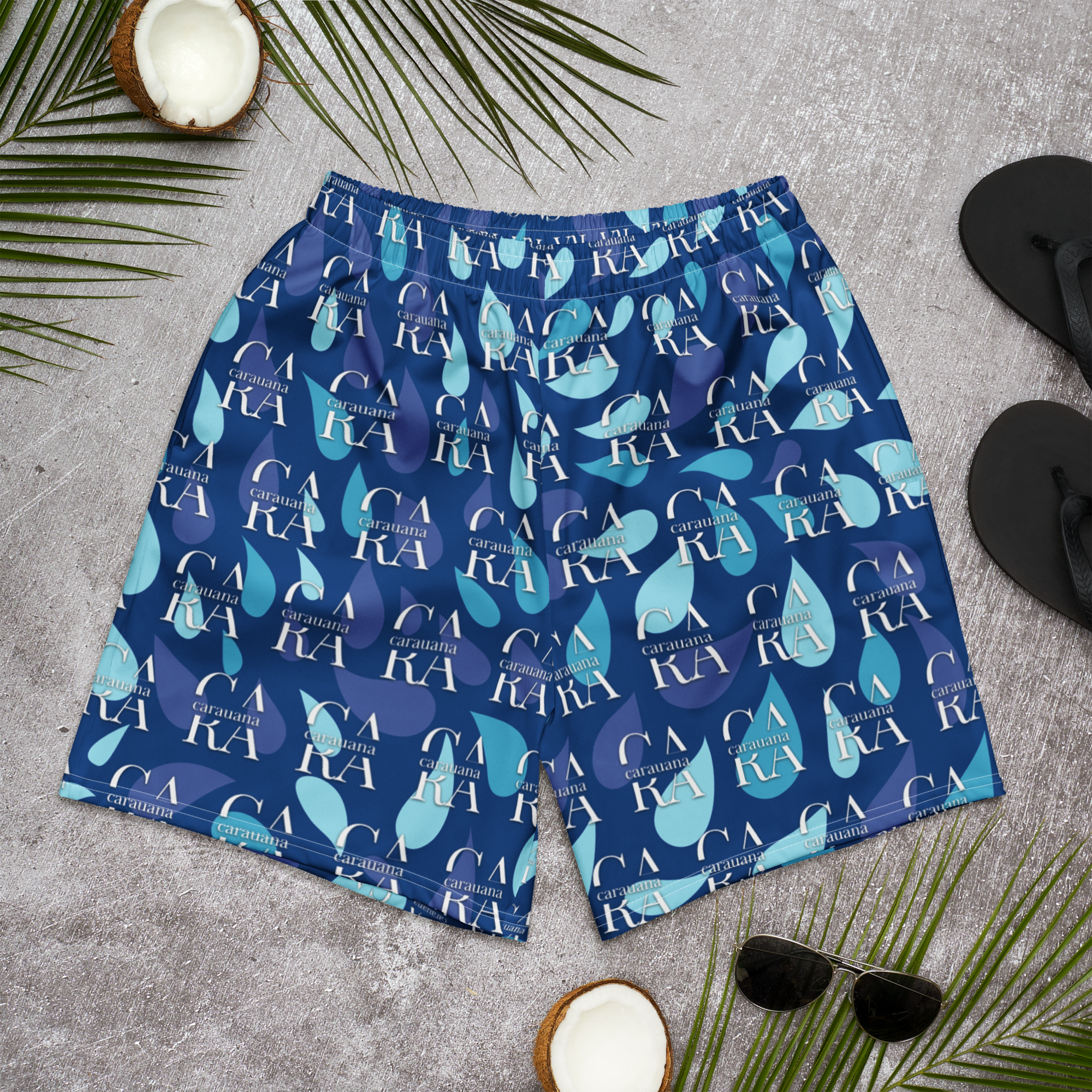 CaRaUaNa Athletic Shorts Unisex blue sky Carauana Store