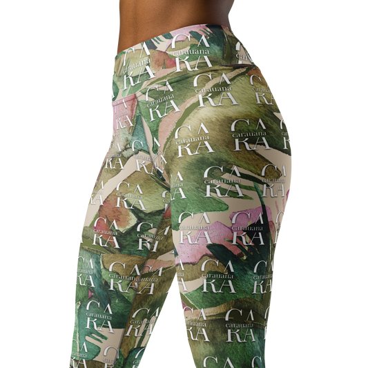CaRaUaNa Leggings SPORT Green Beige branded Carauana Store