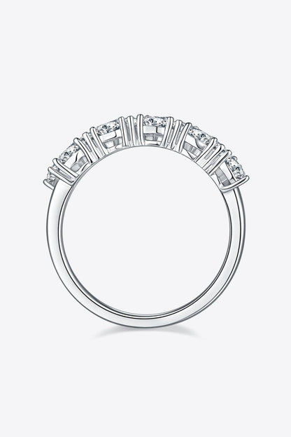 1 Carat Moissanite 925 Sterling Silver Half-Eternity Ring Carauana Store