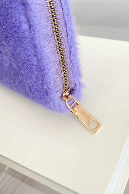 Solid Color Fluff Rectangle Wallet Carauana Store