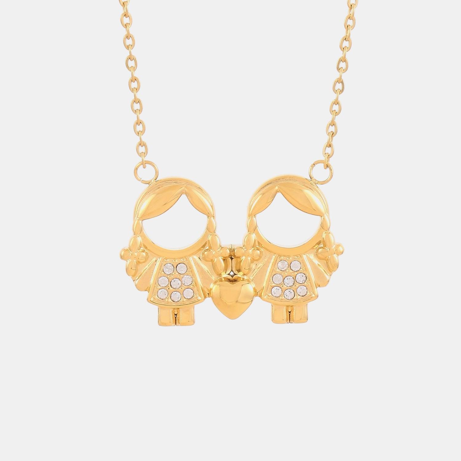 Pendant Rhinestone Stainless Steel Necklace Carauana Store