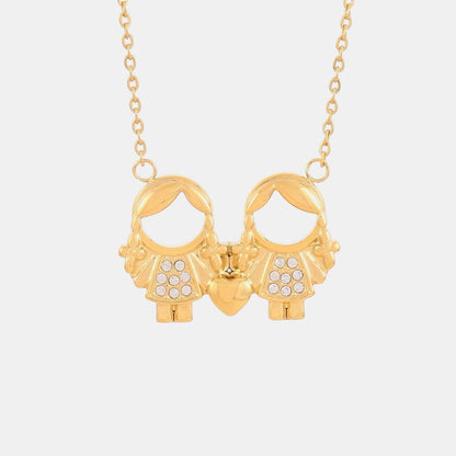 Pendant Rhinestone Stainless Steel Necklace Carauana Store