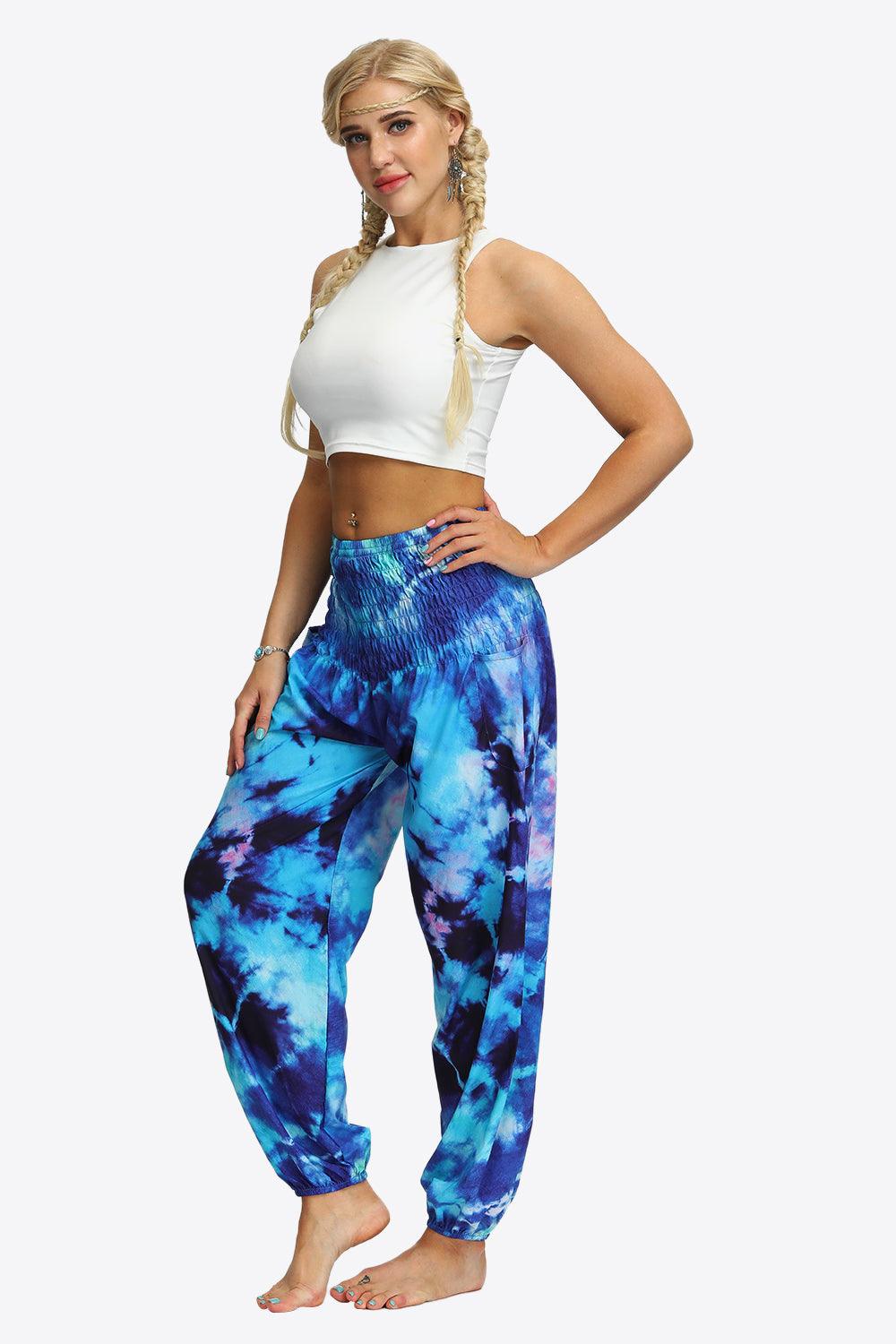 Tie-Dye Smocked Joggers Carauana Store