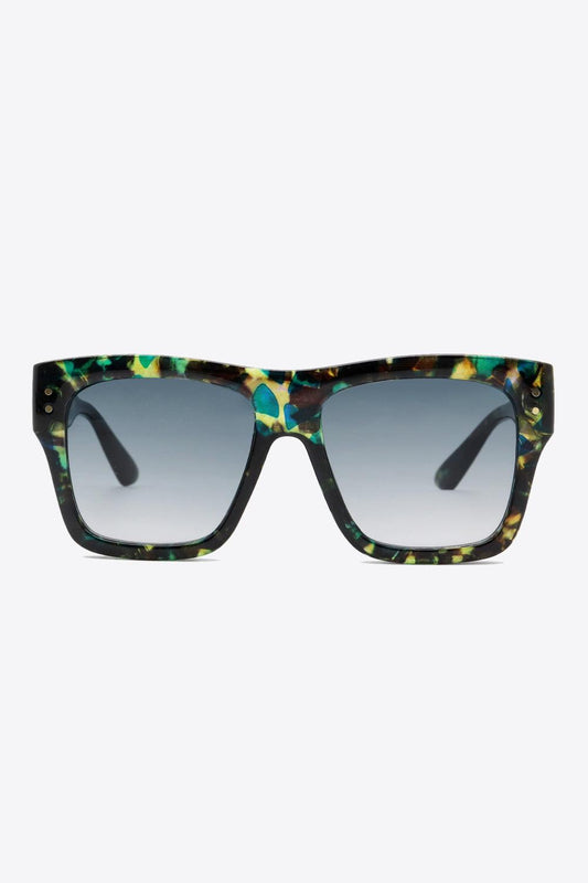 UV400 Patterned Polycarbonate Square Sunglasses Carauana Store