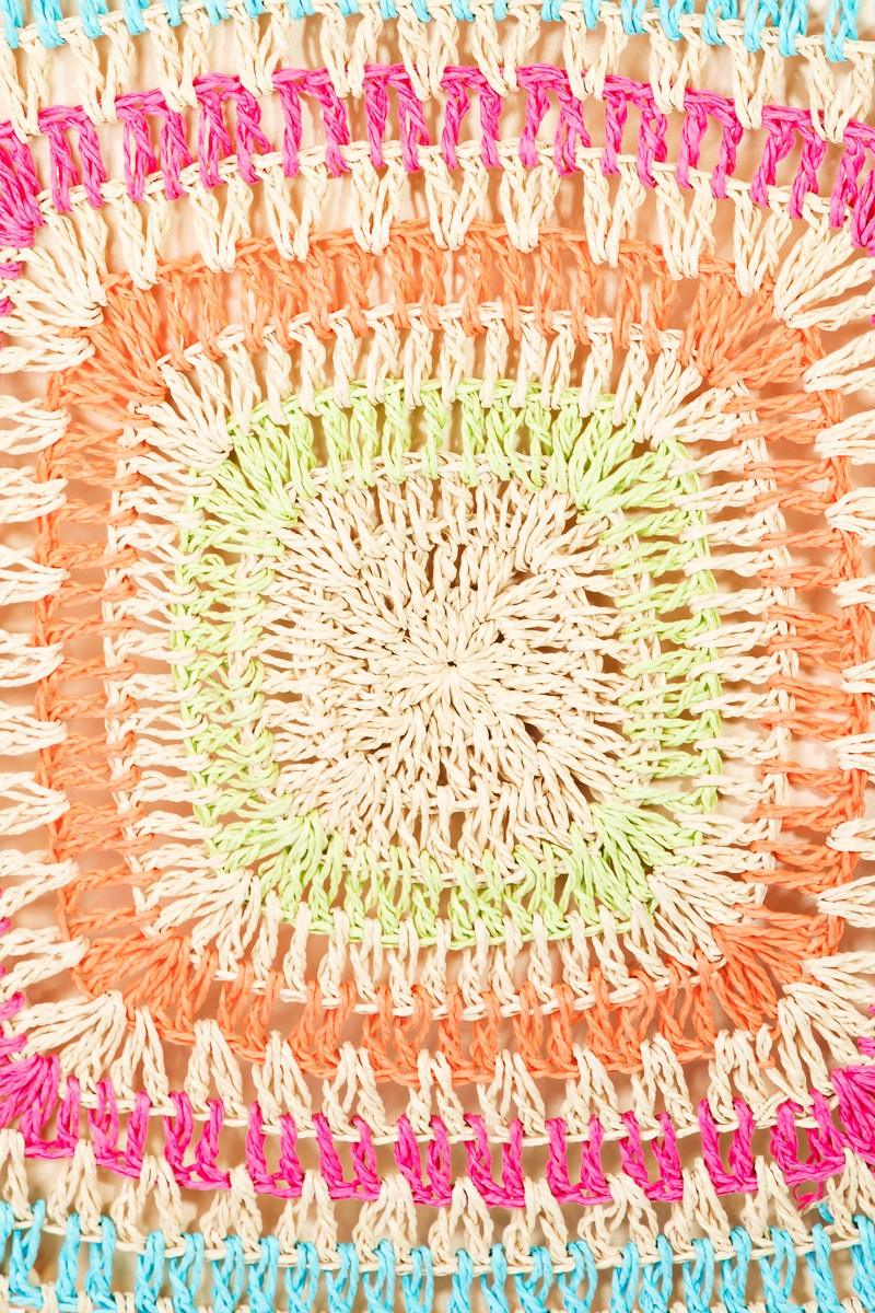 Fame Rainbow Crochet Knit Tote Bag Carauana Store