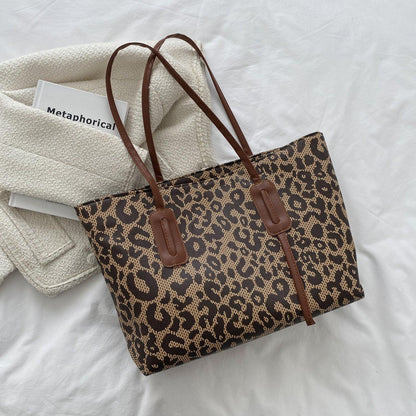 PU Leather Leopard Tote Bag Carauana Store