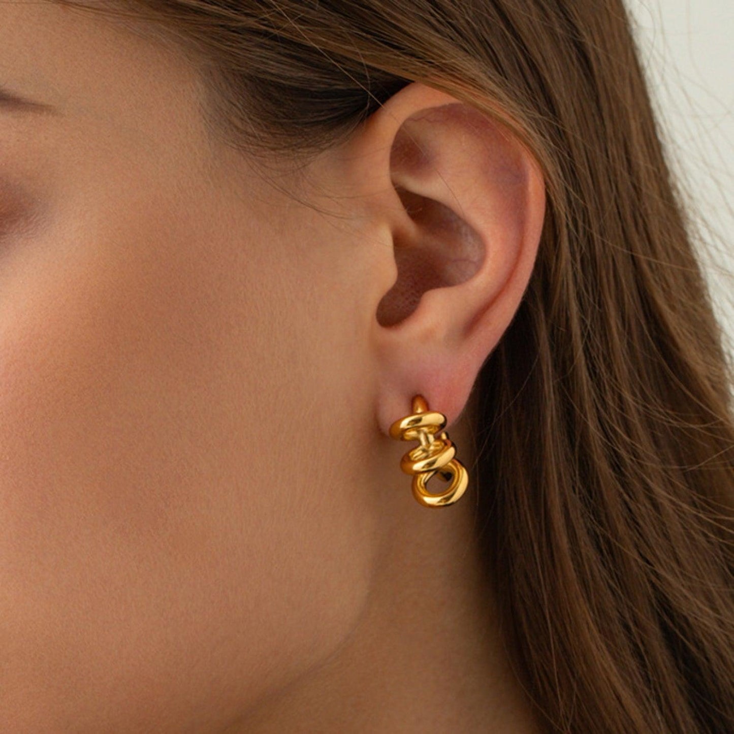 Stainless Steel C-Hoop Earrings Carauana Store
