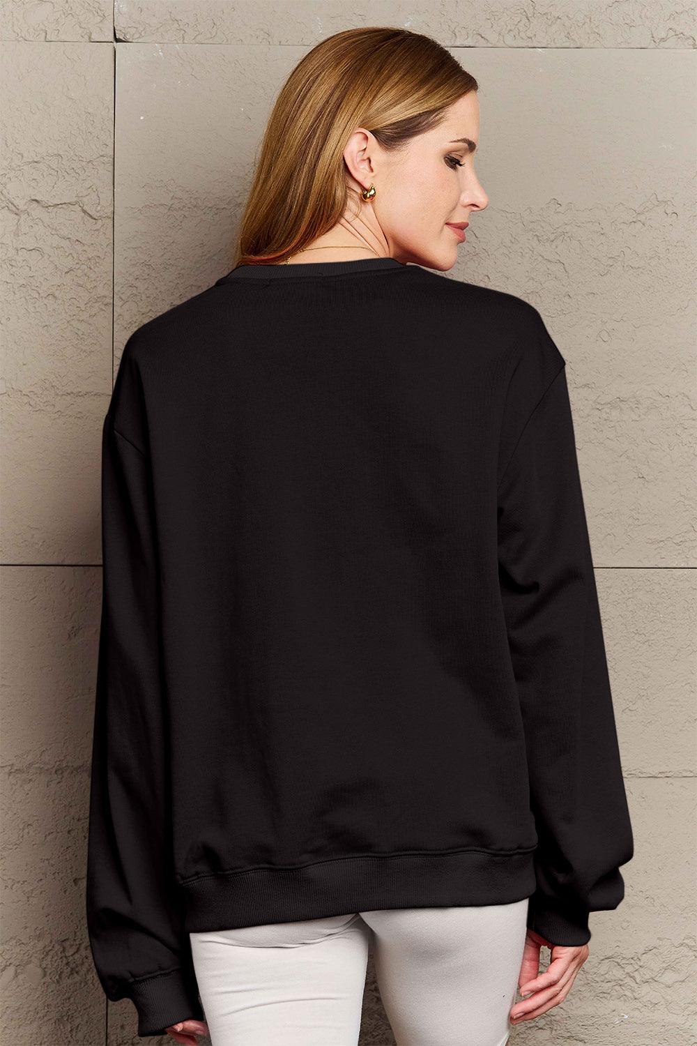 Simply Love Full Size 2024 Round Neck Dropped Shoulder Sweatshirt Carauana Store