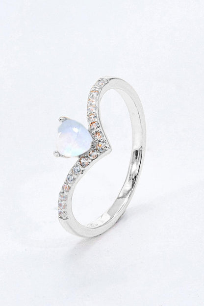 Moonstone Heart-Shaped Ring Carauana Store