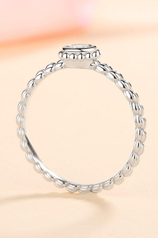 Moissanite Rhodium-Plated Ring Carauana Store