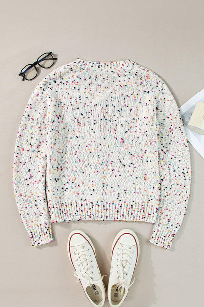 Confetti Button Up Long Sleeve Cardigan Carauana Store