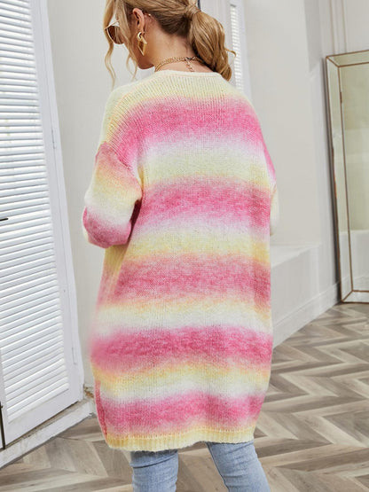 Angel Wings Full Size Pocketed Open Front Gradient Cardigan Carauana Store