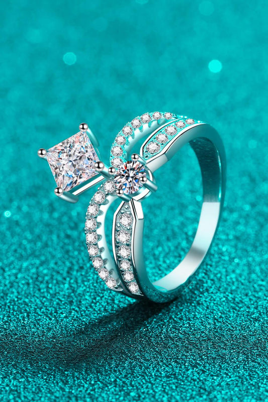 925 Sterling Silver Moissanite Crown Ring Carauana Store