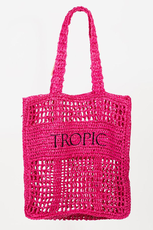Fame Cutout Letter Graphic Handbag Carauana Store