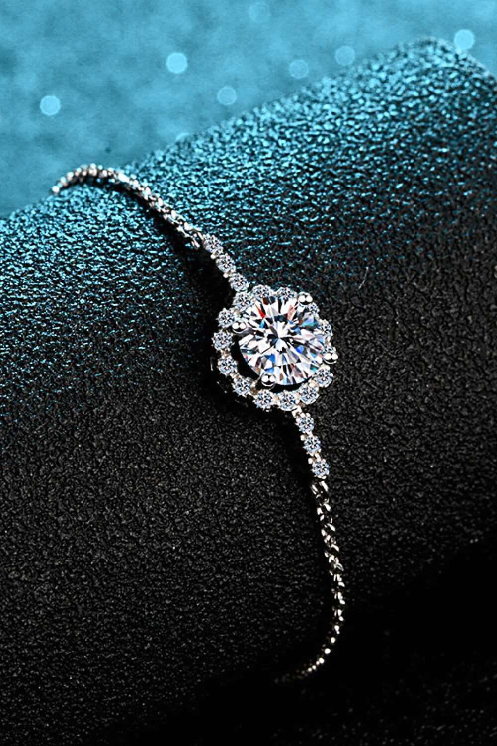 1 Carat Moissanite Chain Bracelet Carauana Store