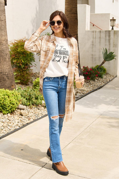 Simply Love Full Size IF I'M TOO MUCH THEN GO FIND LESS Round Neck T-Shirt Carauana Store