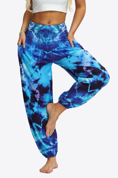 Tie-Dye Smocked Joggers Carauana Store