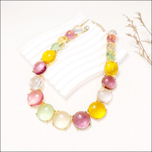 Alloy & Round Rhinestone Necklace Carauana Store