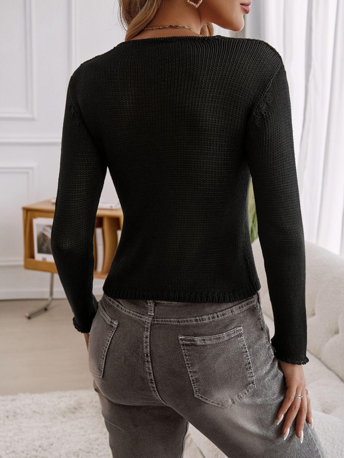 Devine Long Sleeve Cropped Cardigan Carauana Store