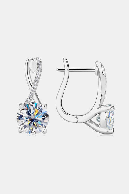 4 Carat Moissanite 925 Sterling Silver Earrings Carauana Store