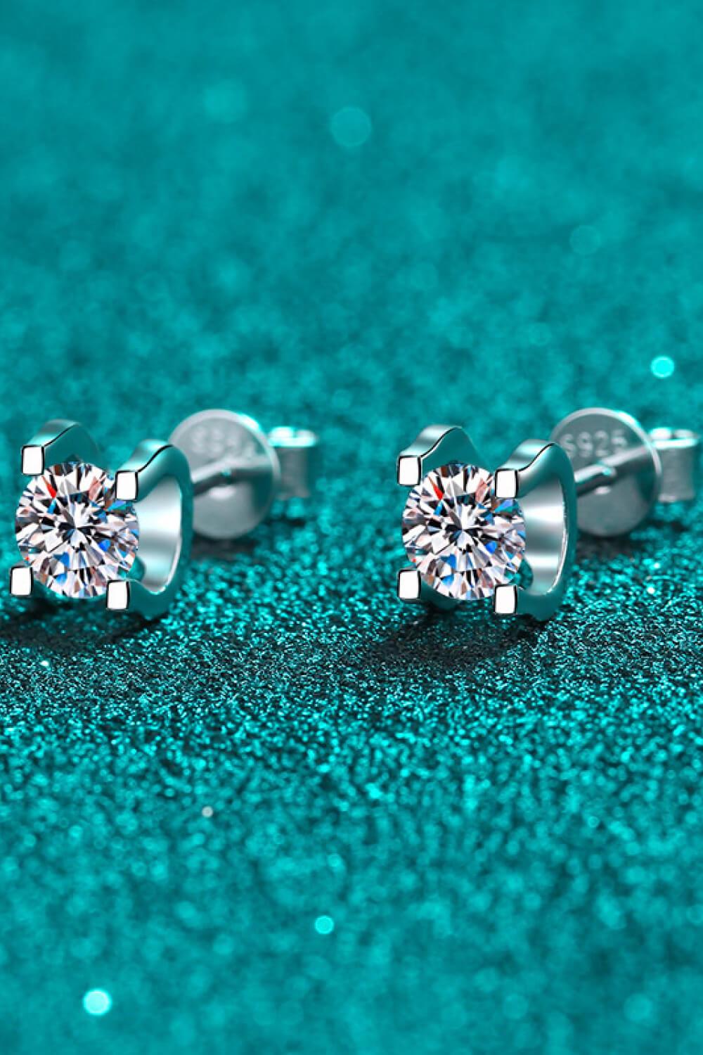 Limitless Love 1 Carat Moissanite Stud Earrings Carauana Store
