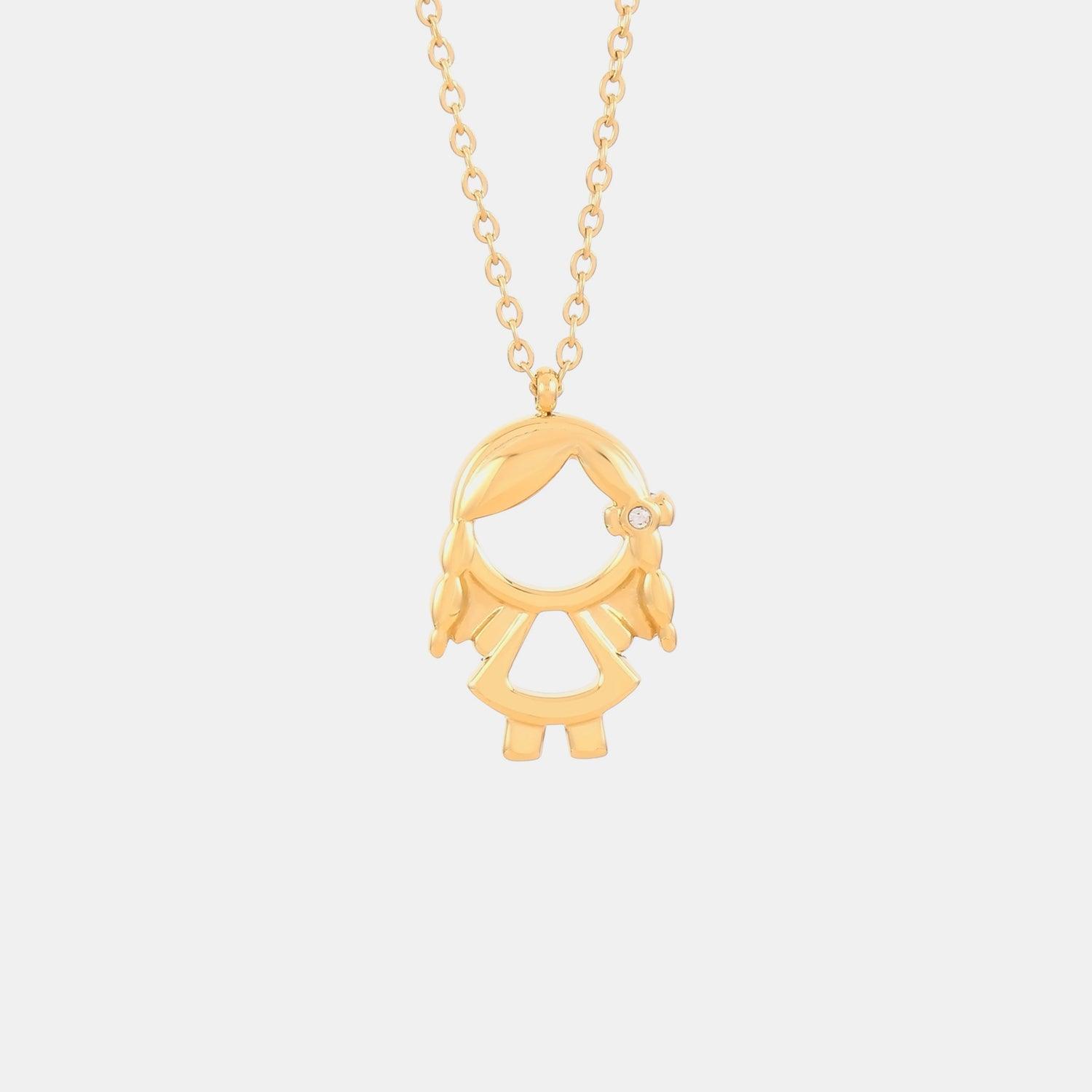 Pendant Rhinestone Stainless Steel Necklace Carauana Store