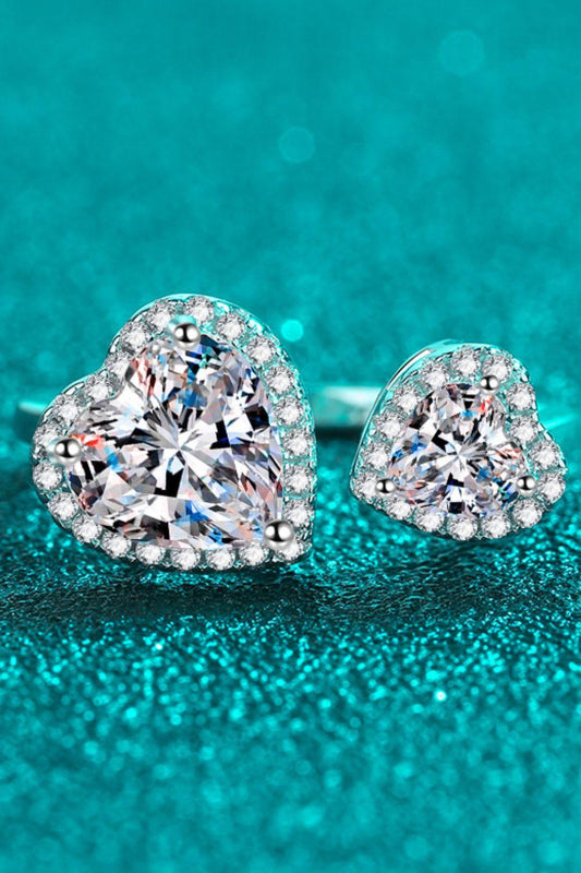 Heart-Shape Moissanite Open Ring Carauana Store