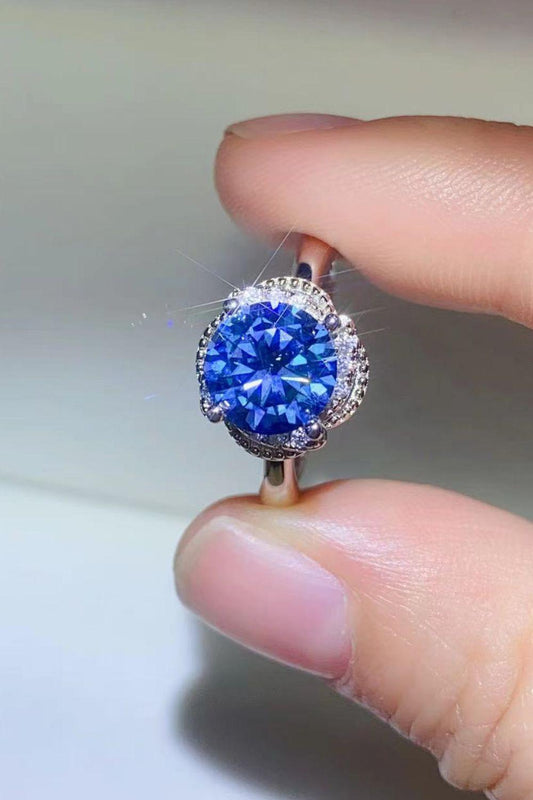 2 Carat Moissanite Contrast 925 Sterling Silver Ring Carauana Store