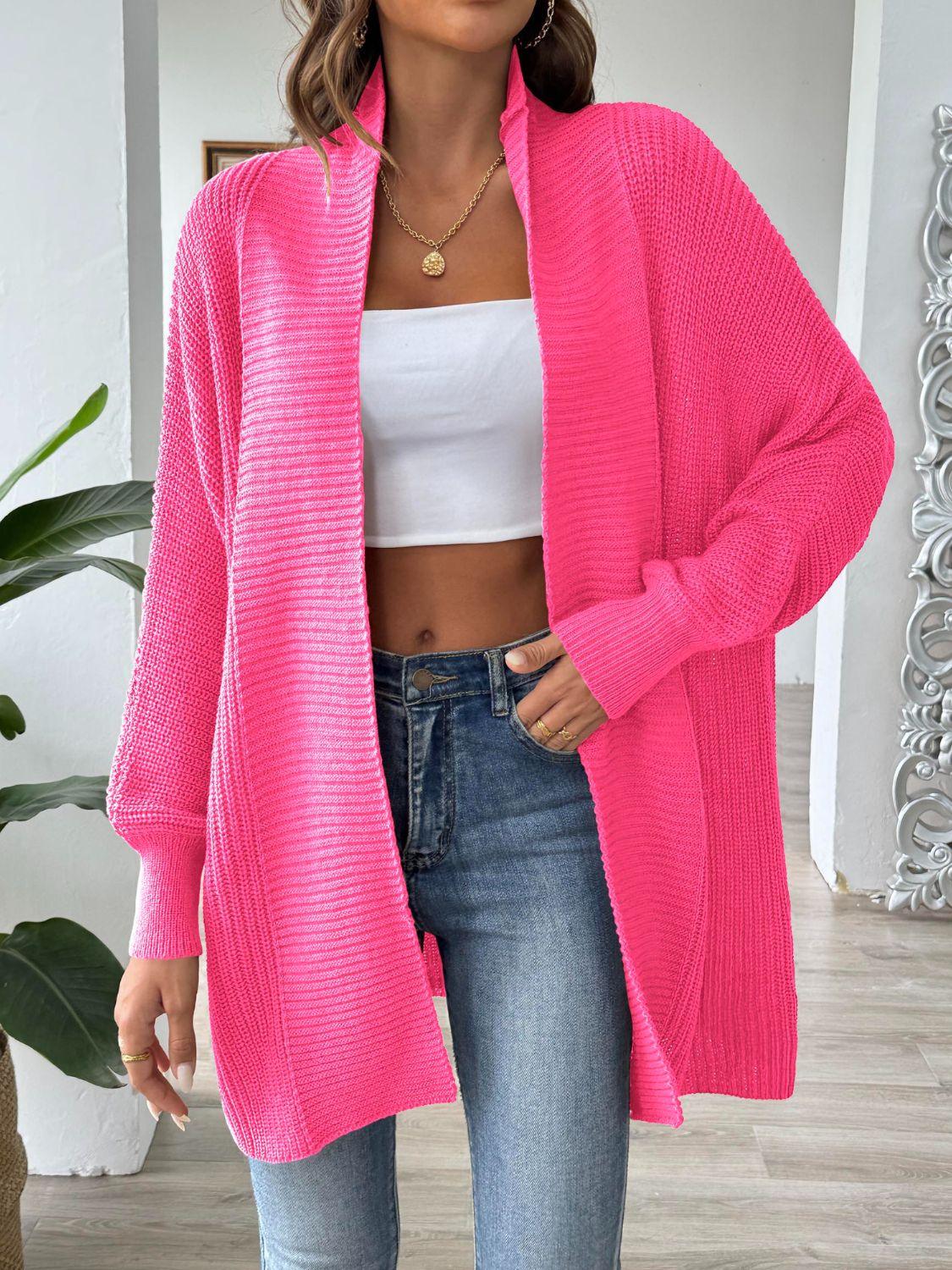 Open Front Long Sleeve Cardigan Carauana Store