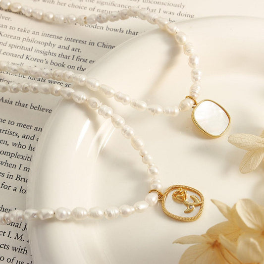 18K Gold-Plated Freshwater Pearl Necklace Carauana Store