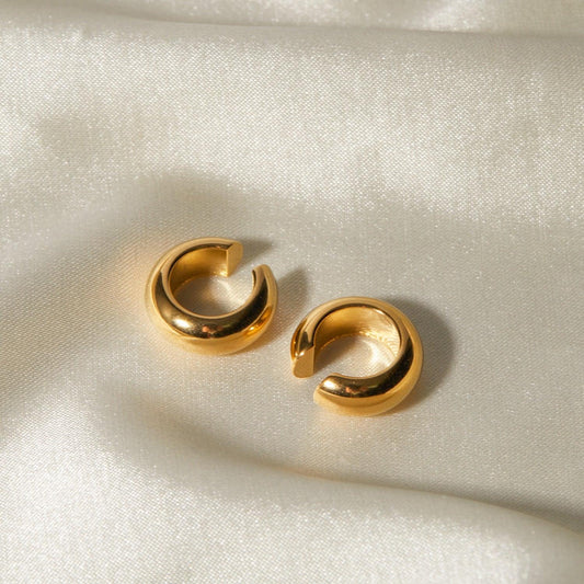 Stainless Steel Letter C Shape Clip On Earrings Carauana Store