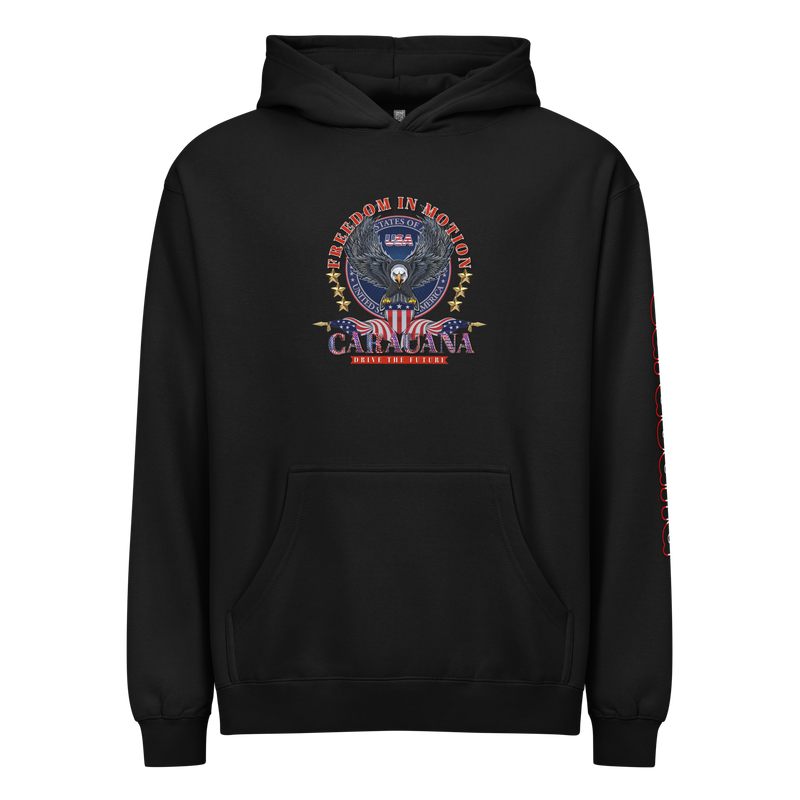 CaRaUaNa Unisex Hoodie Black Cotton