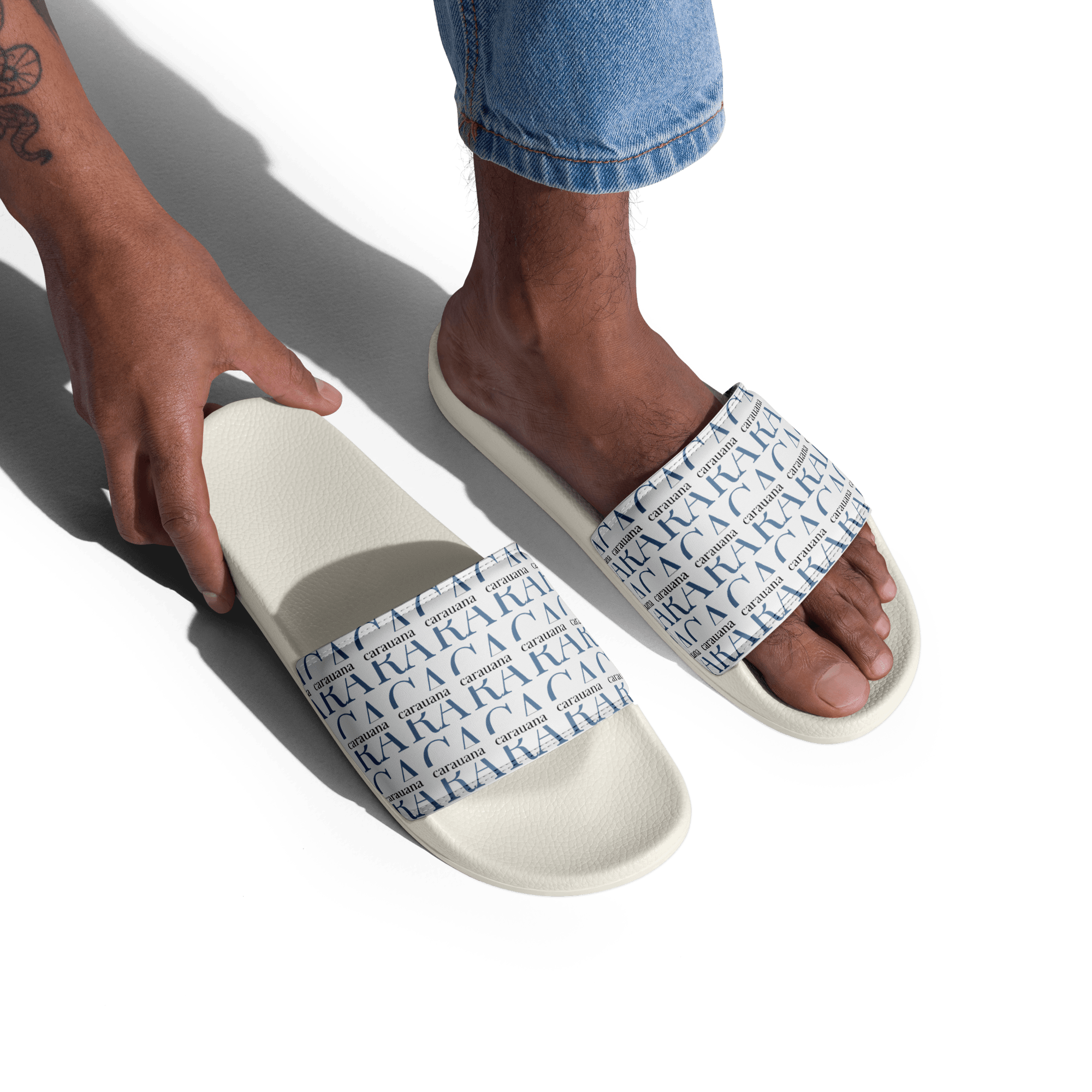 CARAUANA slides Men’s white Carauana Store